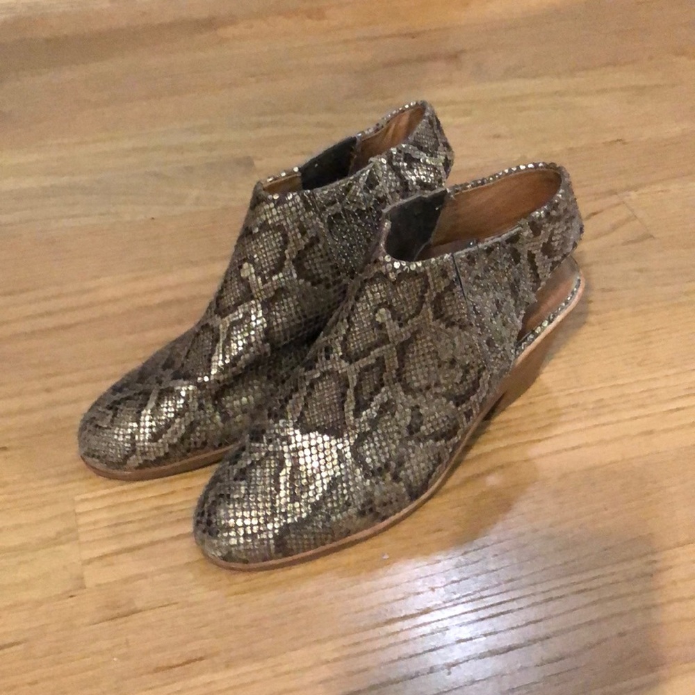 Snakeskin Wedge Bootie
